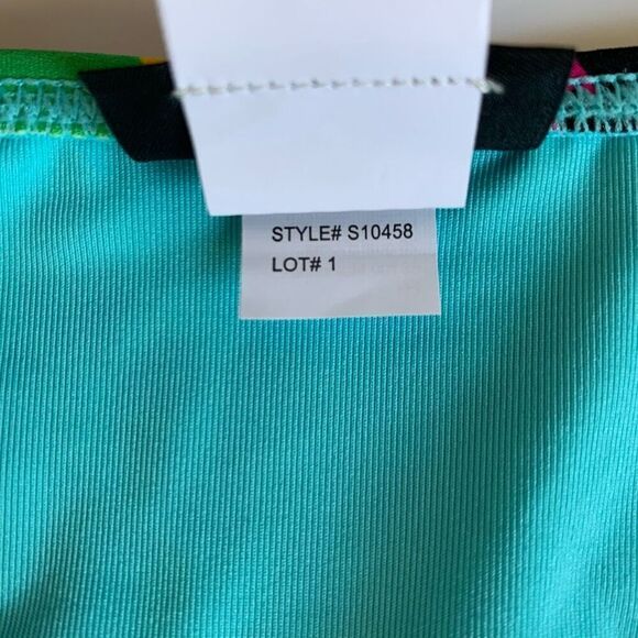 Kate Spade High Cut Bikini Bottom in Multi Color Size S - Picture 8 of 12